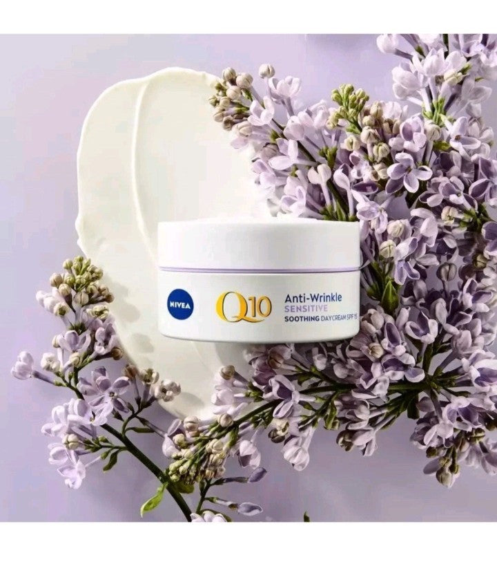 NIVEA Q10 Sensitive Anti-Wrinkle Creams – Day + Night Skincare Set, Brand New