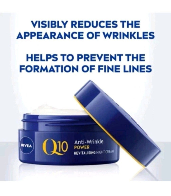 NIVEA Q10 Sensitive Anti-Wrinkle Creams – Day + Night Skincare Set, Brand New