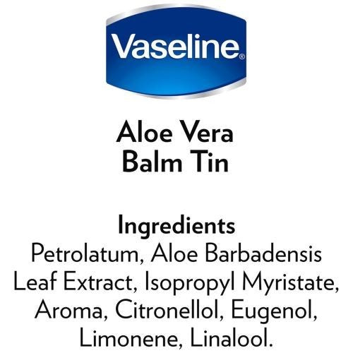 Vaseline Lip Therapy Aloe Vera 20g – 2 Pack Lip Balm, Petroleum Jelly Moisturise