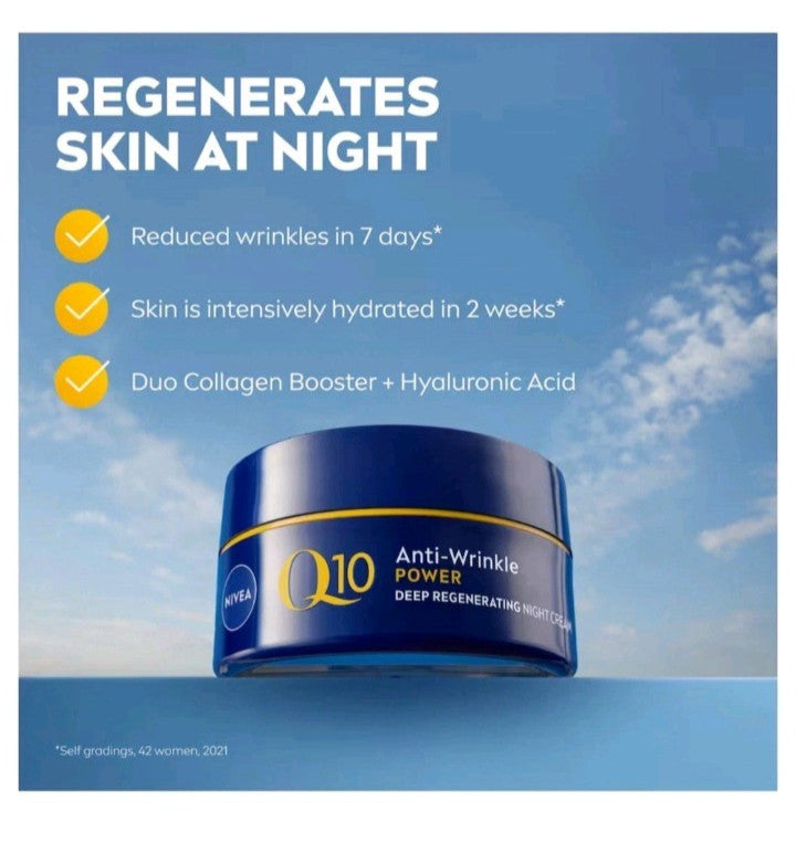 NIVEA Q10 Sensitive Anti-Wrinkle Creams – Day + Night Skincare Set, Brand New